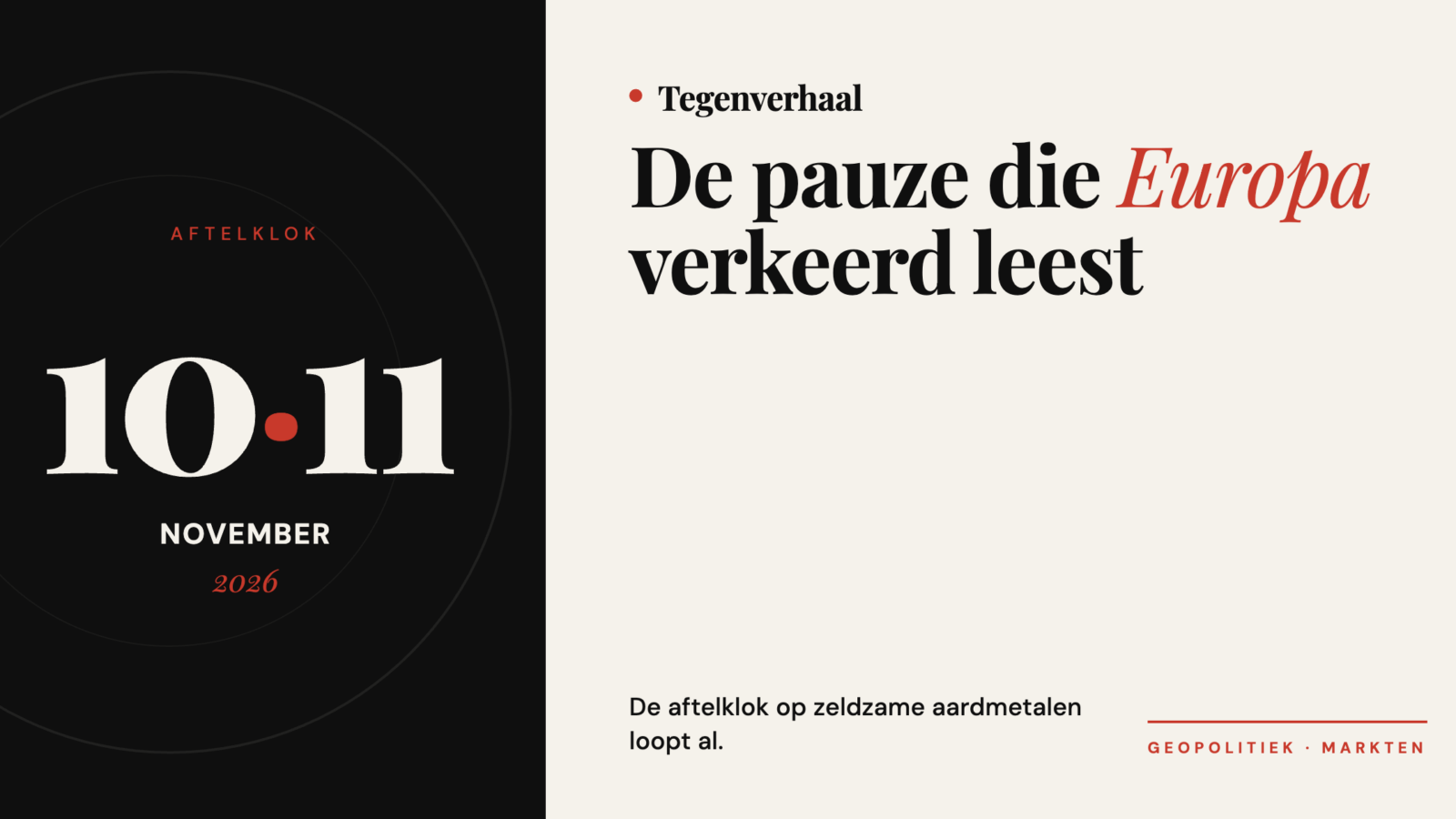 De pauze die Europa verkeerd leest